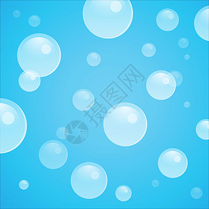 蓝水底背景摘要Blue Blue白色海浪液体火花蓝色插图气泡海洋图片