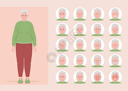 年老妇女情绪变异半平调的性格情感图片