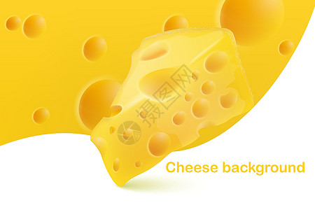 起司现实的成分和奶酪背景上的一块奶酪 乳酪产品的配制 (笑声)图片
