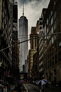 纽约下尔曼哈特坦市街景天气建筑群城市商业办公楼景观多云旅行交通图片