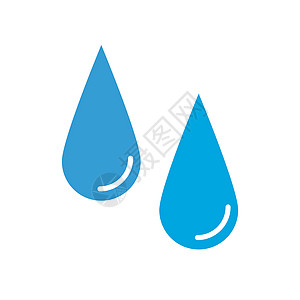 光滑的水滴图标 水和汗 矢量图片