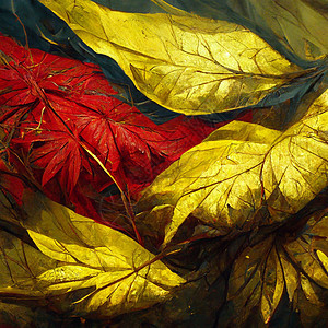 秋天的红色和黄色树叶颜色丰富多彩墙纸季节森林植物叶子橙子植物群绿色棕色插图郁郁葱葱高清图片素材