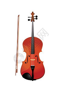 红小提琴孤立 矢量说明小提琴图片