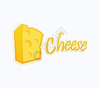 奶酪平分块块质量插图奶制品白色小吃标识食物绘画黄色艺术产品图片
