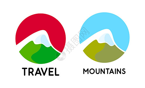 白地上孤立的意大利山标图片