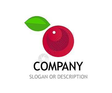 水果logo白背景 矢量上隔离的Berry Logo插画