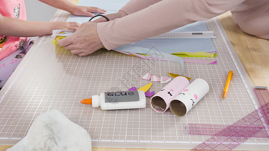 独角船项目卫生纸工具女性模式创造力工艺品孩子施工切割垫爱好图片