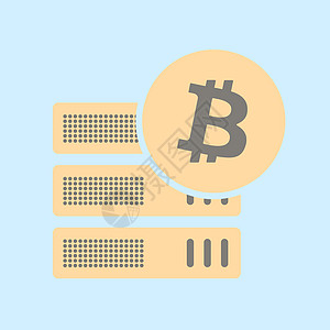 Bitcoin 采矿机器概念 加密货币硬件商业技术薄矢量图标Name图片
