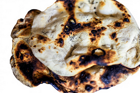清新煮熟的坦多里旋翼 在白色背景中被隔离餐厅酥油面包油炸食物瘸子美食烹饪木板午餐图片