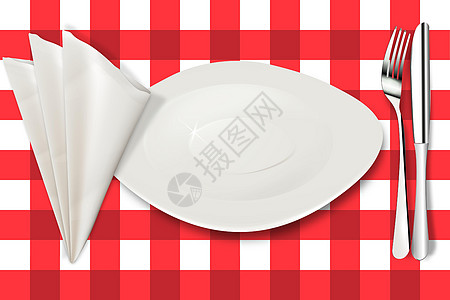 餐具用餐巾装在桌布防弹衣上10金属反射环境早餐厨具盘子绿色银器餐厅服务图片