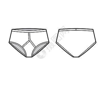 内裤技术时装图示 用弹性腰带 垂直苍蝇 平底裤和短裤来说明运动身体服饰计算机小样设计男人健身房衣服折痕图片
