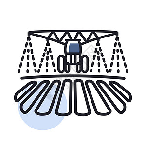 拖拉机浇水施肥场 ico车辆农业农场园艺灌溉洒水器机械场地农民农田图片