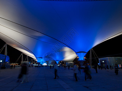 建筑细节纺织品博览会金属建筑学织物夜景天篷展览图片