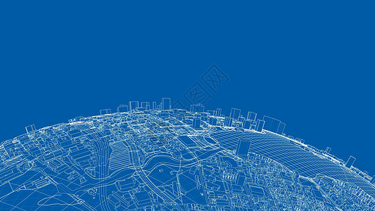 3d城市范围 3d的矢量转换天际气球建筑学桌子蓝图插图行星摩天大楼活力风景图片