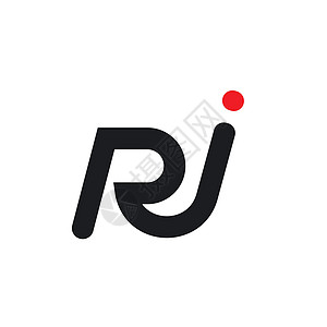 RRI 或 RJ 字母图标商务矢量概念设计图片素材