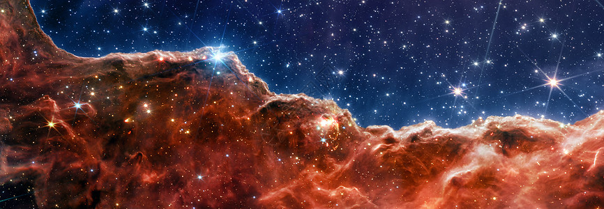 船底座星云 深空中的恒星形成区 外层空间的气体聚集 詹姆斯韦伯望远镜研究星系 空间景观 JWST 美国国家航空航天局提供的这张图图片