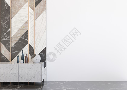 壁纸演示模拟 现代客厅墙壁的空白部分 为您的墙纸设计 墙贴 图片 其他装饰复制空间 室内样机 3D 渲染风格小样建筑学3d白色艺图片