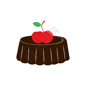 布丁甜点图标模板奶油棕色插图焦糖食物蛋糕营养面包图片
