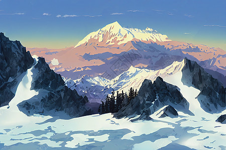 日落前傍晚 Elbrus冰川与高加索山脉对抗冒险旅行顶峰高山场景蓝色摄影岩石爬坡假期图片