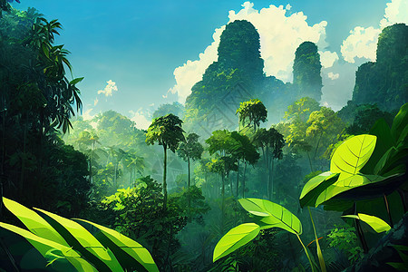 东南亚深热带丛林的开明 动漫图片