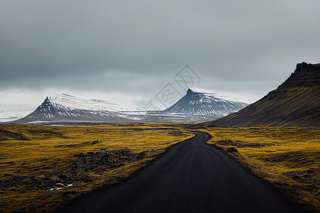 冰岛南部的冰岛公路景象触目惊心 实事求是旅游海岸线风景火山海岸摄影荒野日落爬坡目的地图片