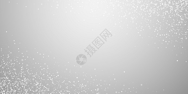 圣诞降雪背景 精细的飞雪薄片和恒星 节日冬季银雪花覆盖模板 矢量插图星星微光暴风雪新年雪片辉光魔法墙纸魅力水晶图片