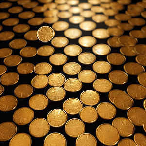 桌上的金硬币桌子现金市场传单渲染机器运气成功剧院财富图片
