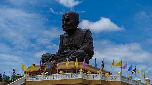 大佛寺雕塑游客地标旅行崇拜建筑学吸引力宗教蓝色雕像图片