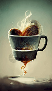 咖啡杯插图 咖啡插图杯子咖啡店创造力粮食香气艺术背景图片