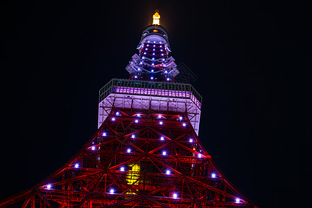 东京夜景东京塔图像背景