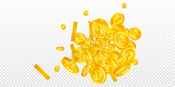 印地安卢比硬币掉落游戏飞行现金经济货币金子百万富翁面团大奖空气图片