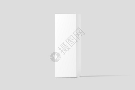 长矩形盒白白3D条立方体纸盒商业产品样机品牌化妆品长方形礼物药品图片