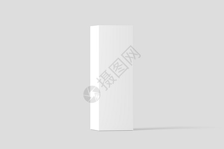 盒子样机长矩形盒白白3D条纸板药品礼物产品插图包装立方体品牌样机长方形背景
