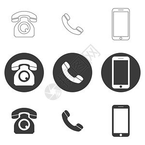 主题电话上的矢量插图界面管子商业工具手机细胞按钮技术互联网用户图片