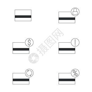 主题银行卡上的矢量插图图片
