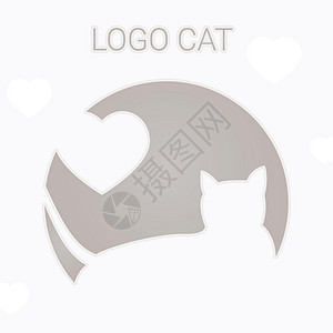 Cat Logo 单向矢量说明图片