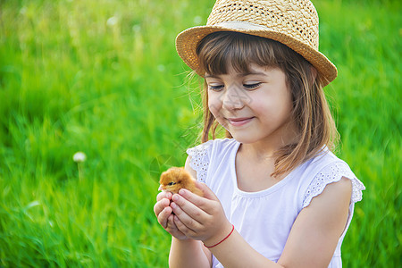 孩子手里握着一只鸡 有选择的专注朋友们拥抱食物世界帽子小鸡宏观孩子们家庭新生儿抓住高清图片素材