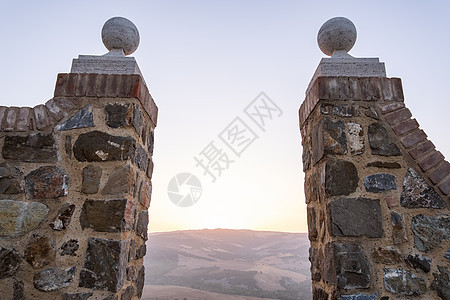 托斯卡纳风景和地标的美景 意大利夏季建筑学古董建筑街道住宅遗产城市旅行历史性石头图片