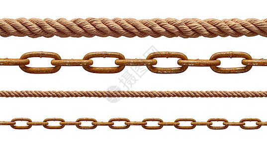 铁链金属链 钢绳索电缆线边界工具海洋工业力量电缆金属螺旋细绳纤维图片