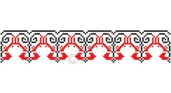 乌克兰的毛巾装饰品 叫做矢量 hrpringnyk向量装饰艺术国家民间古董边框插图织物墙纸边界图片