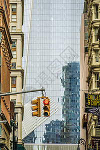 纽约下尔曼哈特坦市景观旅行办公楼城市交通摩天大楼多云建筑商业建筑群背景图片