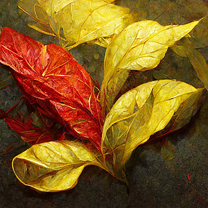 秋天的红色和黄色树叶颜色丰富多彩季节季节性棕色绿色森林墙纸插图叶子植物橙子图片