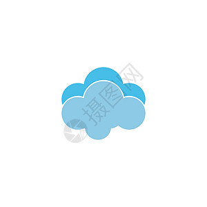 Cloud 图标徽标插图设计模板网站贮存商业天气数据托管收藏技术蓝色网络图片