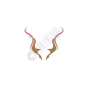 鹿角标志图标设计插图野生动物荒野草图徽章森林标识艺术哺乳动物打猎黑色图片
