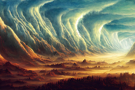 幻幻幻的景观 由美丽的云彩组成图片