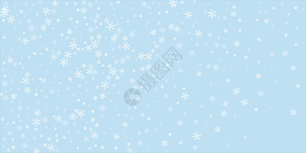 雪瀑布覆盖的圣诞节背景 精华故事墙纸雪片雪花星星反射辉光金光打印浅蓝色图片
