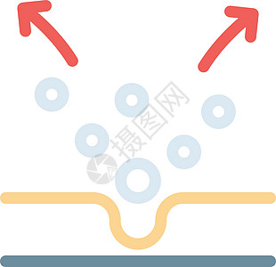 蒸发艺术水分化妆品皮肤卫生线条笔画液体保健插图图片