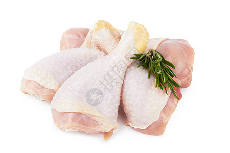鸡腿孤立烹饪厨房家禽食物皮肤美食白色盘子营养屠夫图片