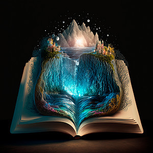 一本有童话故事的开放魔法书教育科学图书馆书店技术童话精神文学圣经故事图片