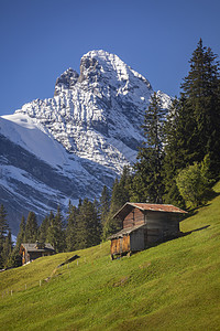 瑞士伯尔尼高山 布雷支山和高山农场 瑞士雪山风景山脉农场天空目的地乡村文化冰川高地图片